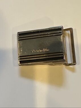 Dior Men’s gold Rectangular buckle with Engraved Logo 1.6”x1.1”